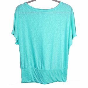 Pretty Cato Mint Green Slubbed Dolman S/S Blouse size S EUC